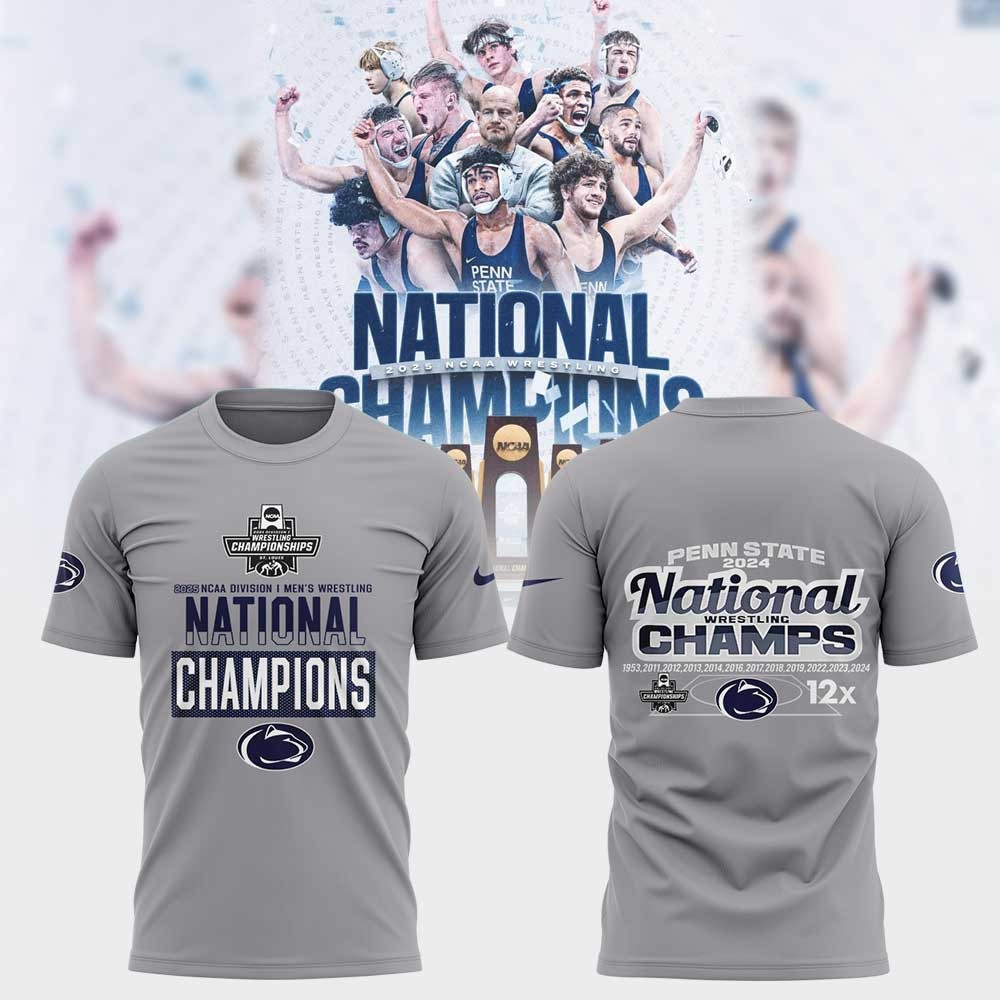Penn State Nittany Lions 2025 NCAA Wrestling National Champions T-Shirt For Him Oregontrailrvpk Shirt