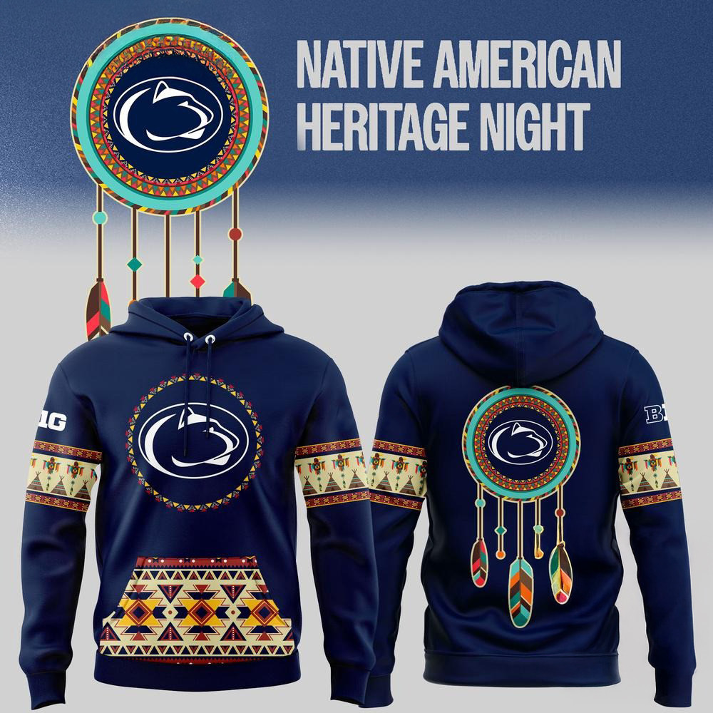 Penn State Nittany Lions Football Native American Heritage Hoodie Football