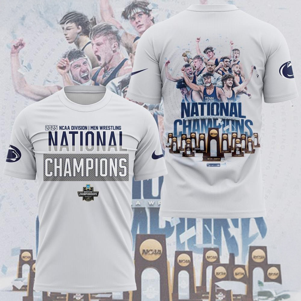 Penn State Nittany Lions NCAA Division Men's Wrestling National Champions Shirt Husband Gifts Oregontrailrvpk Shirt
