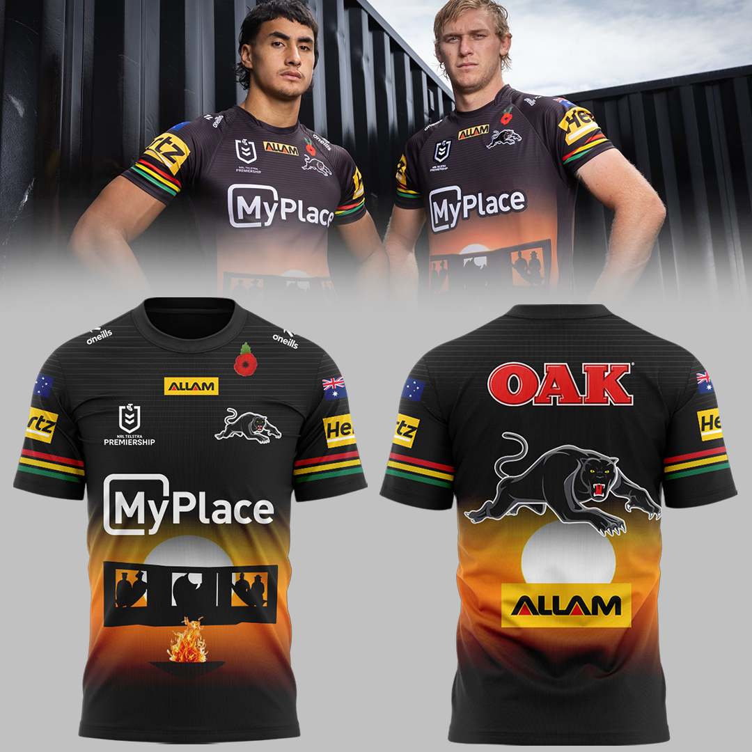 Penrith Panthers 2025 ANZAC Round T-Shirt For Rugby Player Oregontrailrvpk Shirt