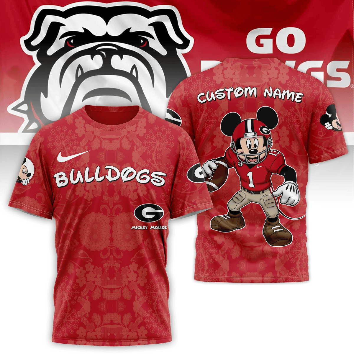 Personalized Bulldogs x Mickey Disney T-Shirt Oregontrailrvpk Shirt