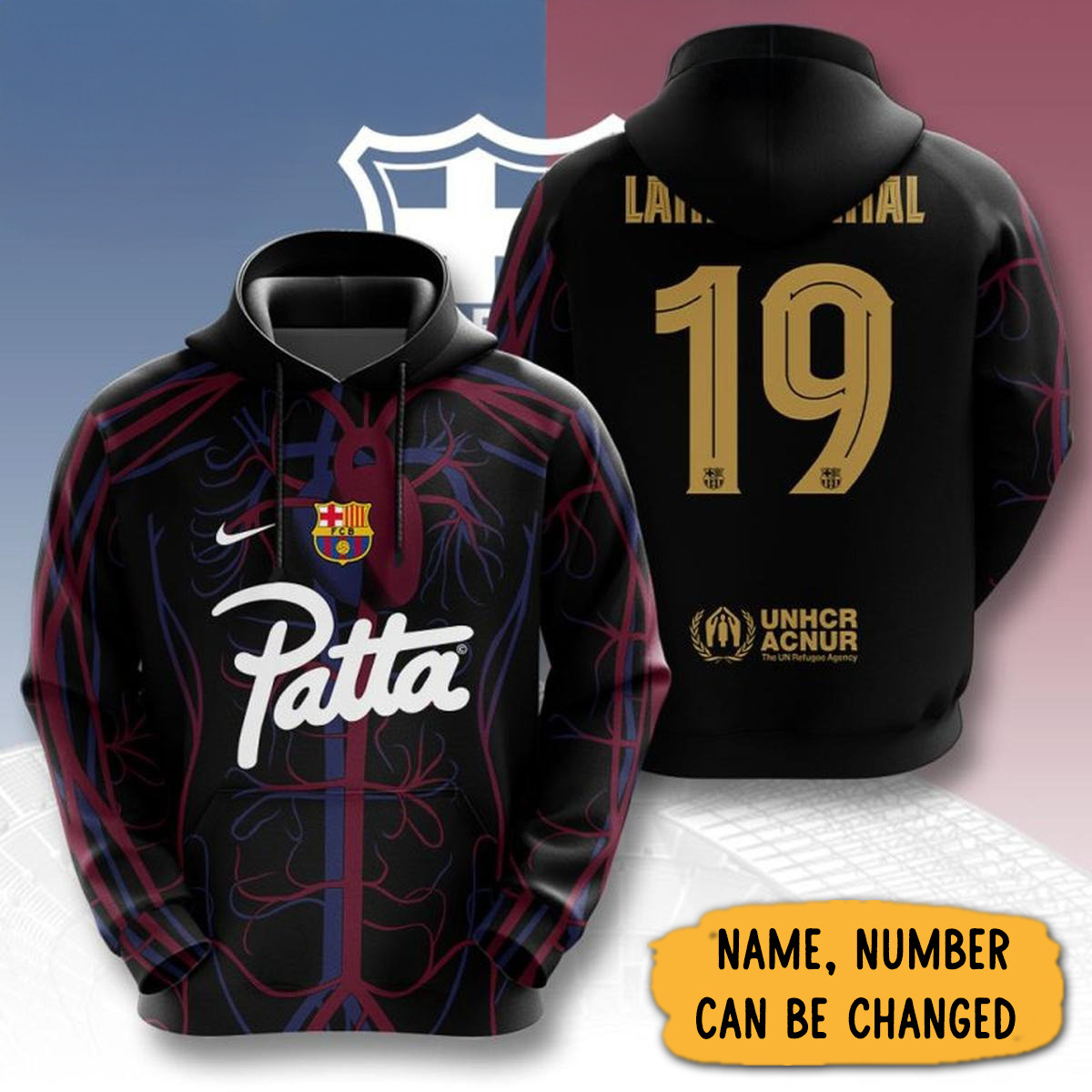 Personalized FC Barcelona La Liga Champions League 2024 Hoodie Football