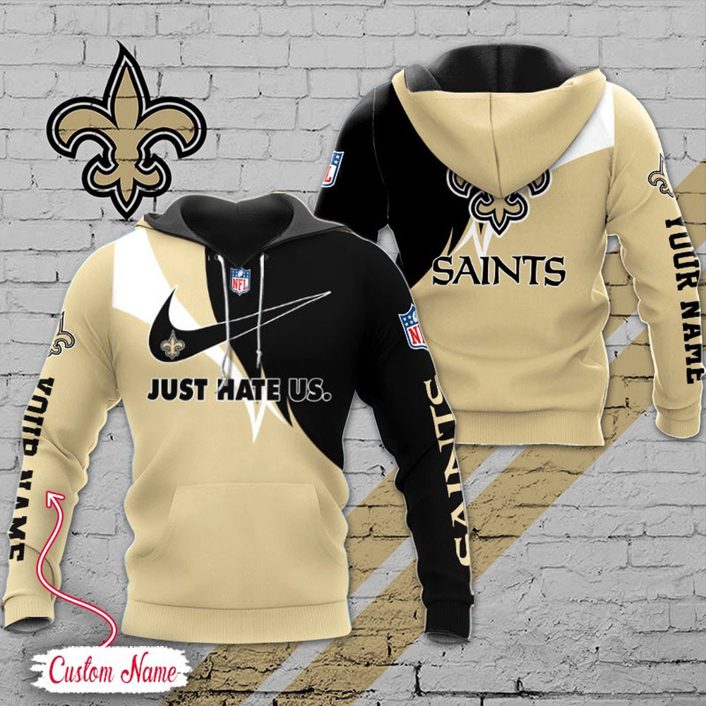 Personalized New Orleans Saints NFL Hoodie Just Hate US Sport Hoodie