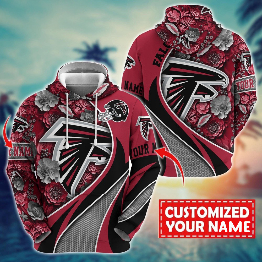 Personalized NFL Atlanta Falcons Hoodie Flower Hoodie Unique