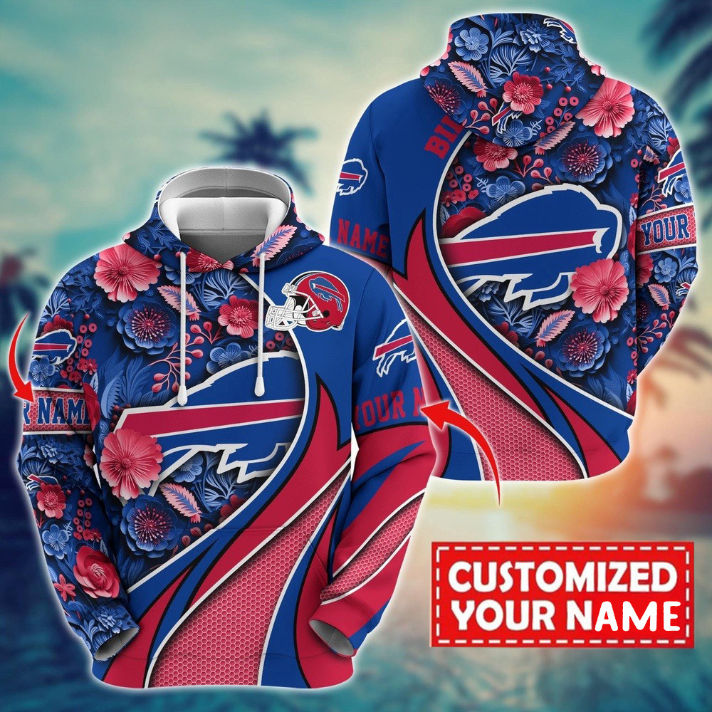 Personalized NFL Buffalo Bills Flower Hoodie Unique