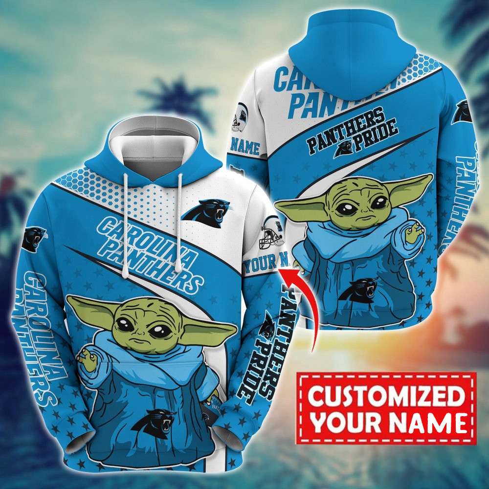 Personalized NFL Carolina Panthers Baby Yoda Hoodie Best