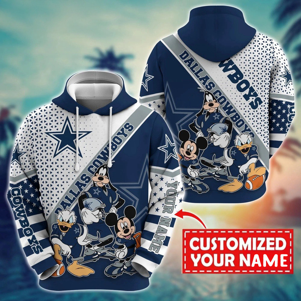 Personalized NFL Dallas Cowboys Character Cartoon Movie Unisex Hoodie Football