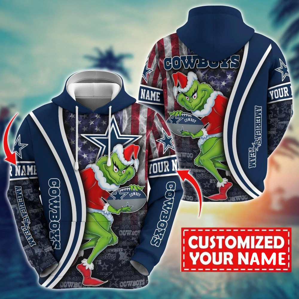 Personalized NFL Dallas Cowboys Grinch Unisex Hoodie Unique