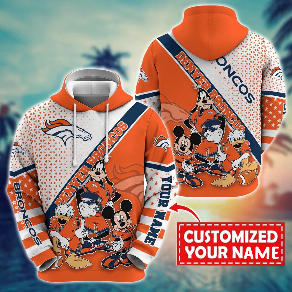 Personalized NFL Denver Broncos Character Cartoon Movie Unisex Hoodie Football Gifts