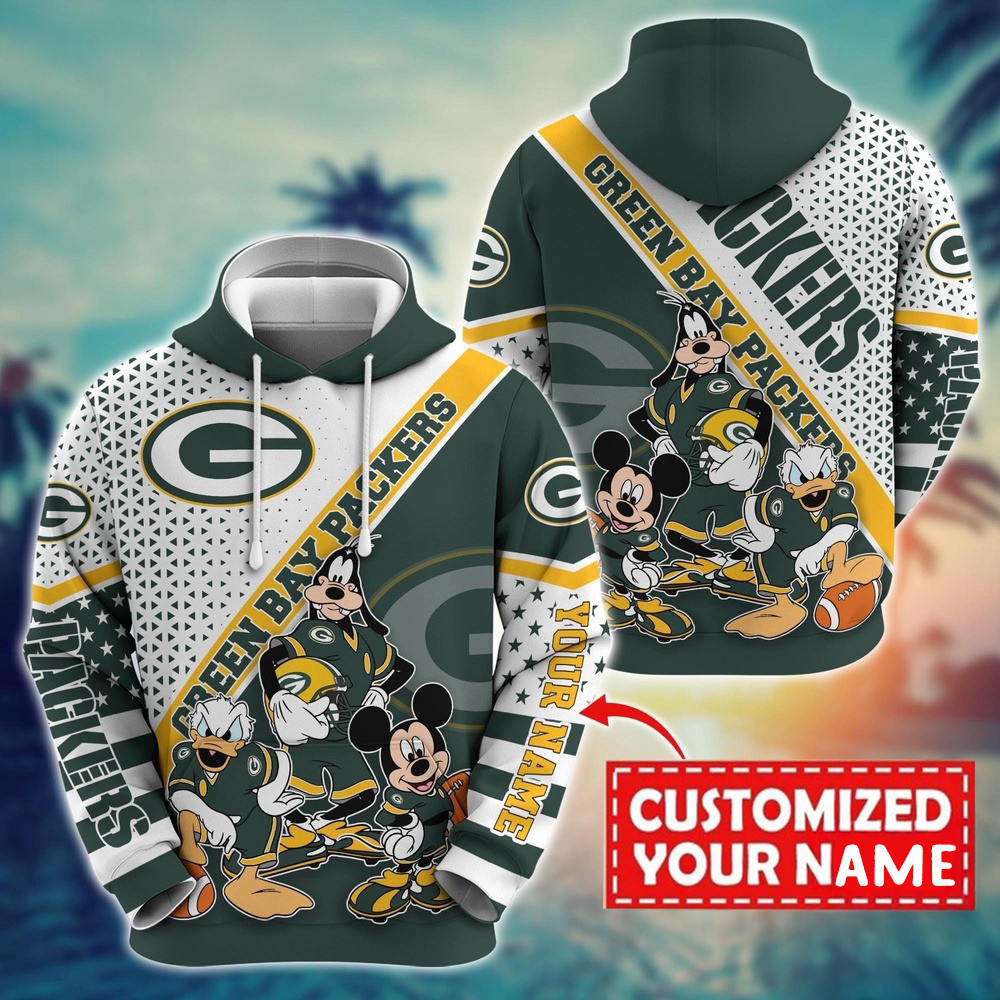 Personalized NFL Green Bay Packers Character Cartoon Movie Hoodie Football