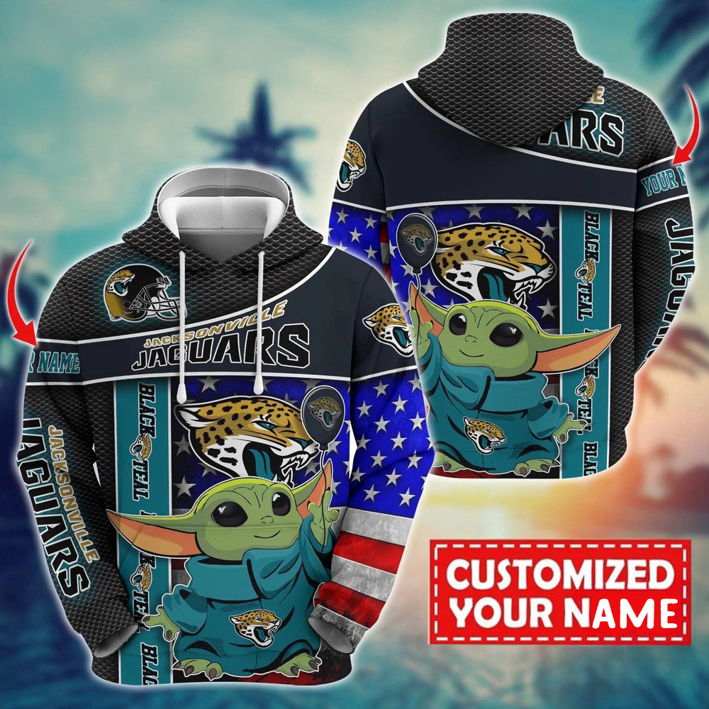 Personalized NFL Jacksonville Jaguars Baby Yoda Hoodie Football Related Gifts