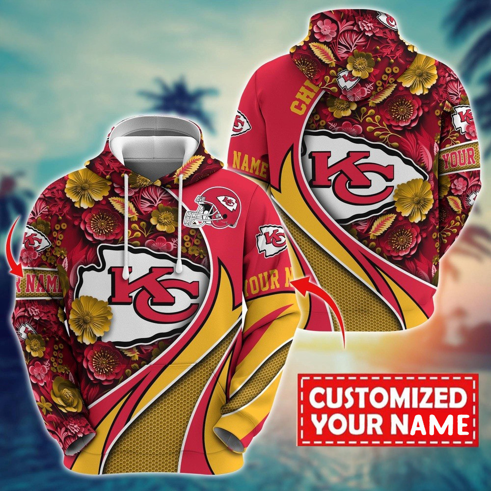 Personalized NFL Kansas City Chiefs Flower Hoodie Unique