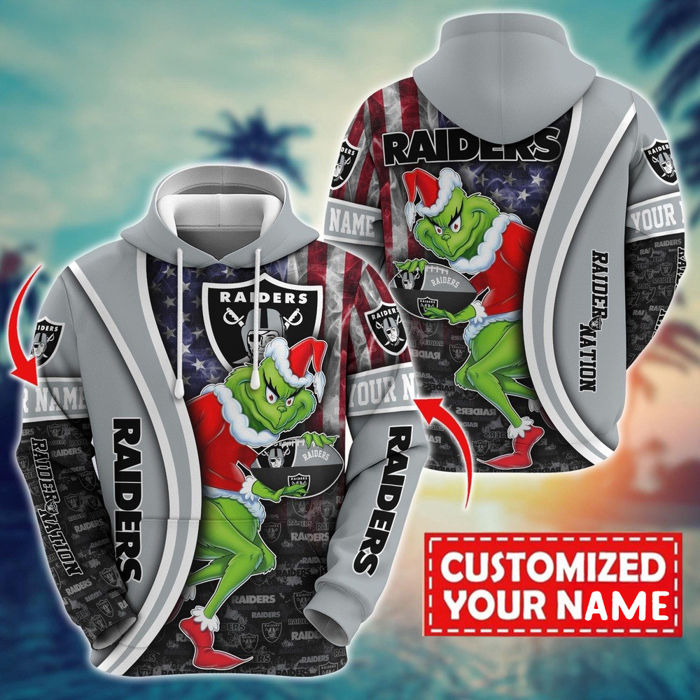 Personalized NFL Las Vegas Raiders Grinch Hoodie Best