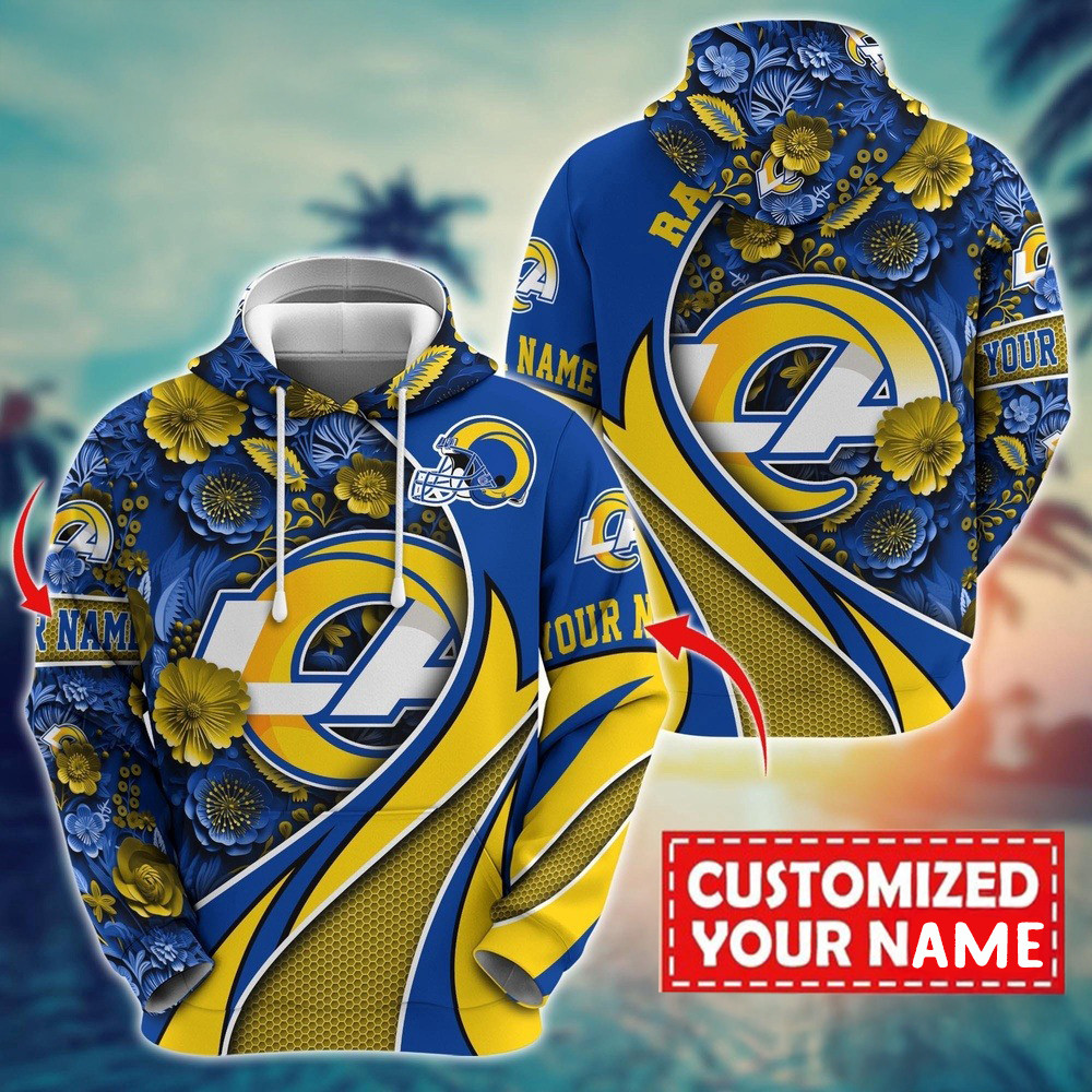 Personalized NFL Los Angeles Rams Flower Hoodie Best