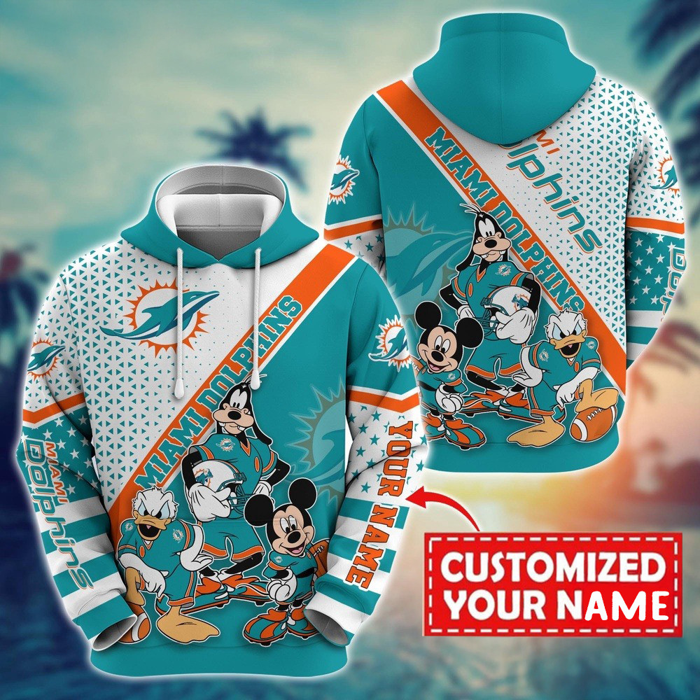 Personalized NFL Miami Dolphins Character Cartoon Movie Hoodie Unique