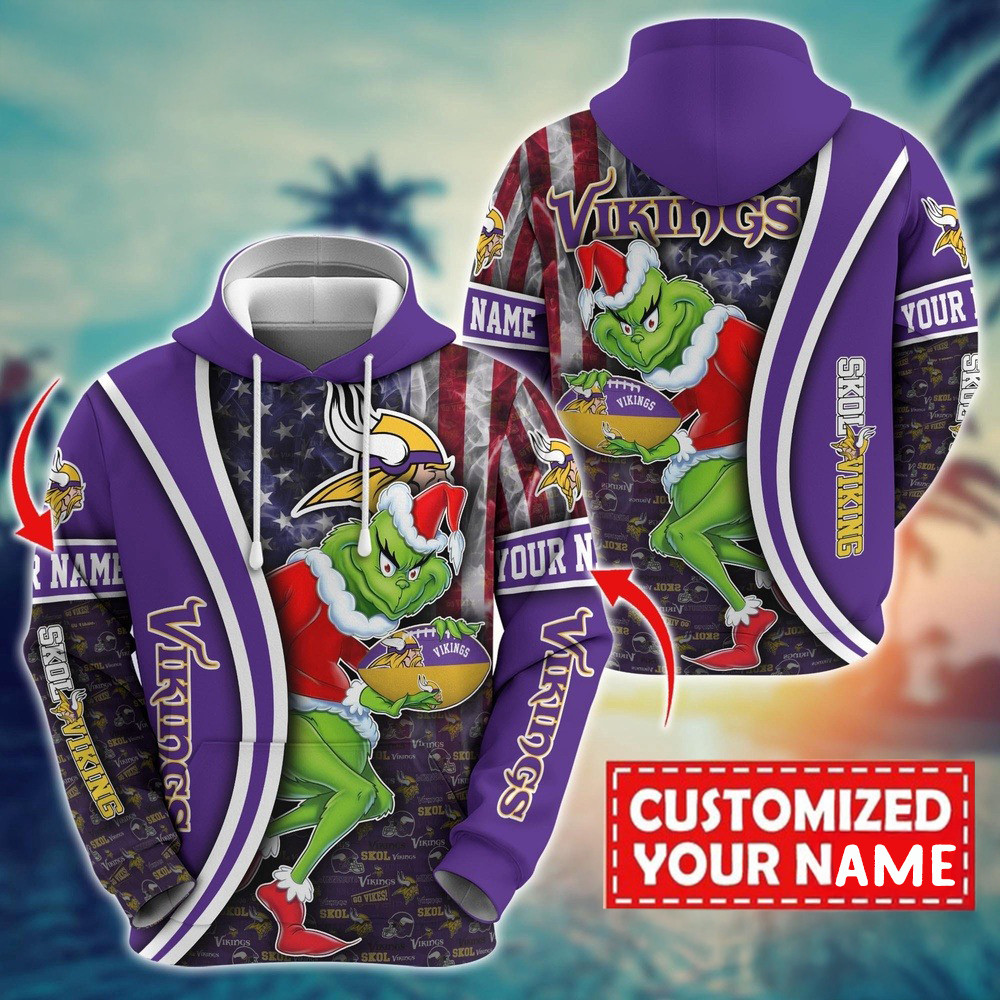 Personalized NFL Minnesota Vikings Grinch Hoodie Best