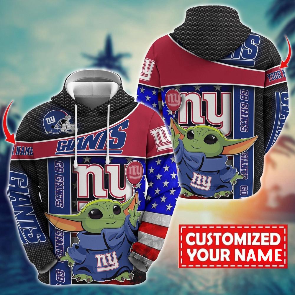Personalized NFL New York Giants Baby Yoda Hoodie Unique