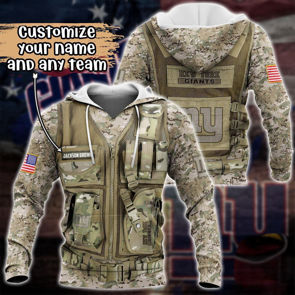 Personalized NFL New York Giants Camo Hoodie Unique