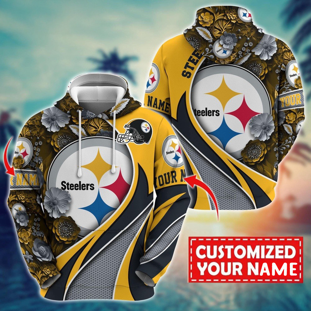 Personalized NFL Pittsburgh Steelers Flower 3D Hoodie Best