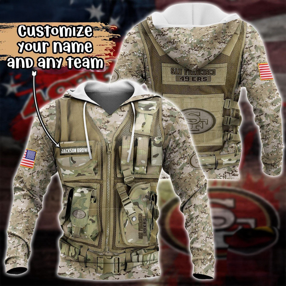 Personalized NFL San Francisco 49ers Camo Hoodie Unique