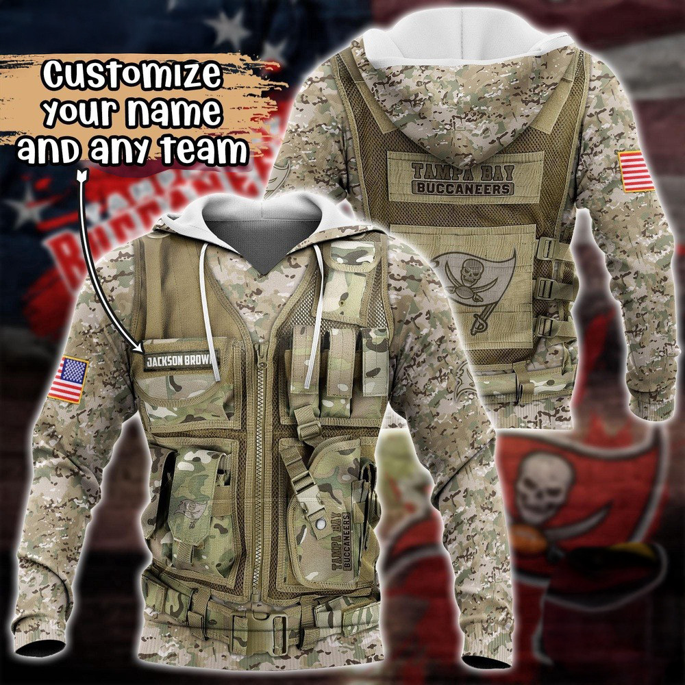 Personalized NFL Tampa Bay Buccaneers Camo Hoodie Unique