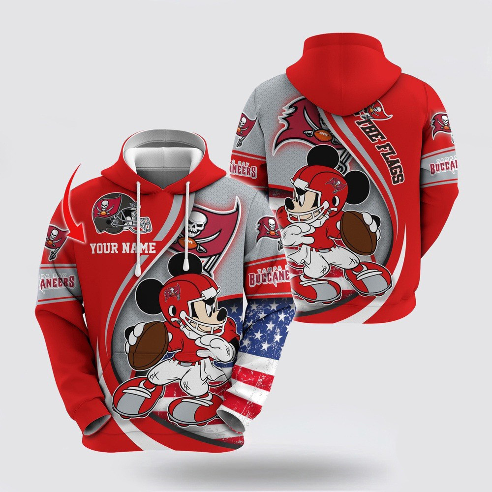 Personalized NFL Tampa Bay Buccaneers Mickey Mouse 100 Year Anniversary Hoodie