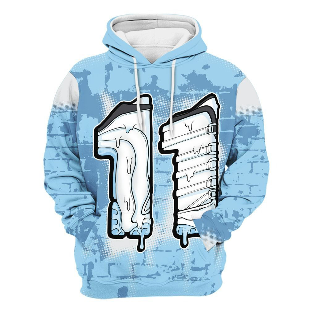 Personalized No.11 Drip Graphic All Over Print Unisex Hoodie Gift For Boyfriend