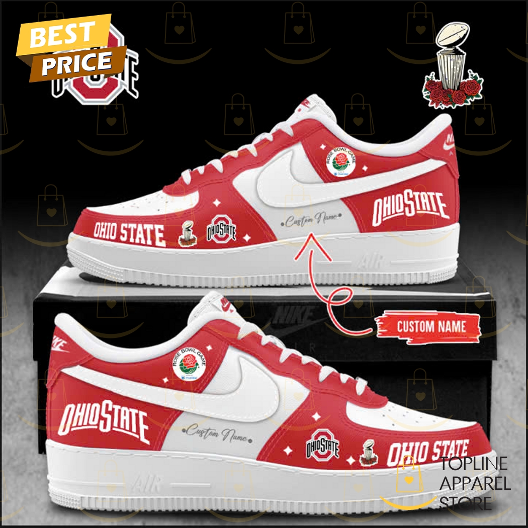 Personalized Ohio State Buckeyes 2025 Rose Bowl Game AIr Force 1