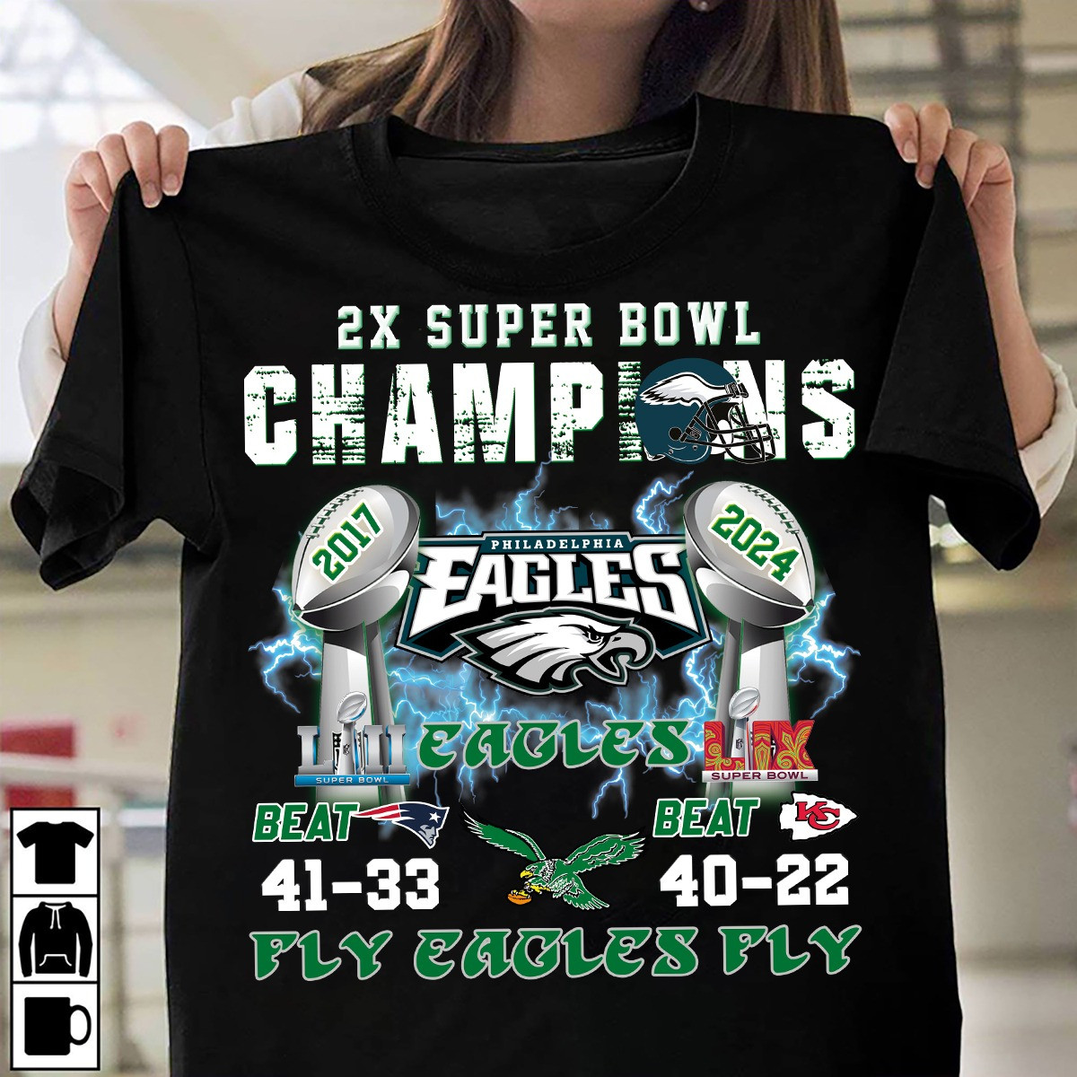 Philadelphia Eagles 2X Super Bowl Champions Shirt Fly Eagles Fan Merch Gift Ideas Oregontrailrvpk Shirt
