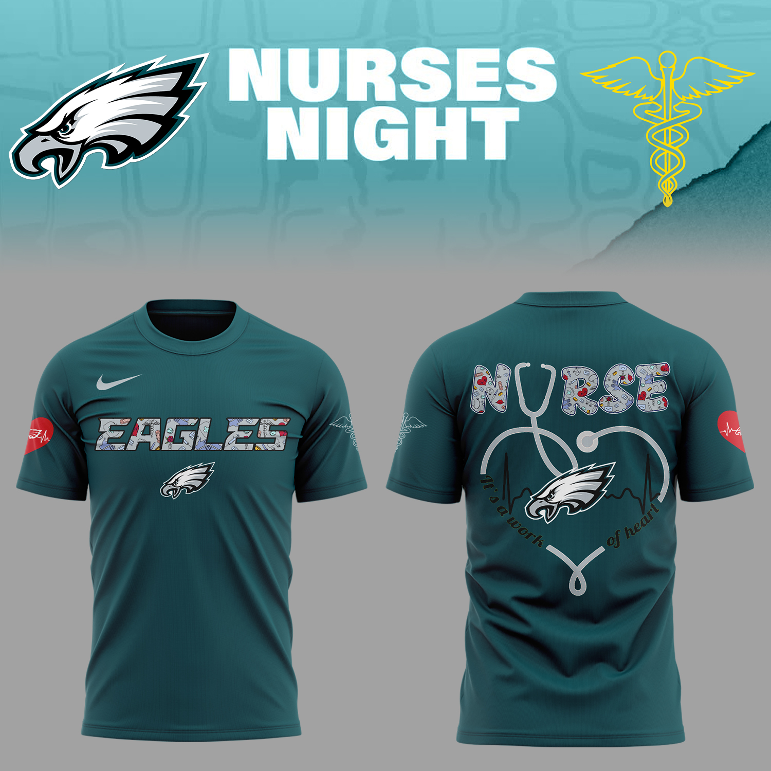 Philadelphia Eagles American Football Nurses Appreciation T-Shirt Gift Ideas For Football Players Oregontrailrvpk Shirt