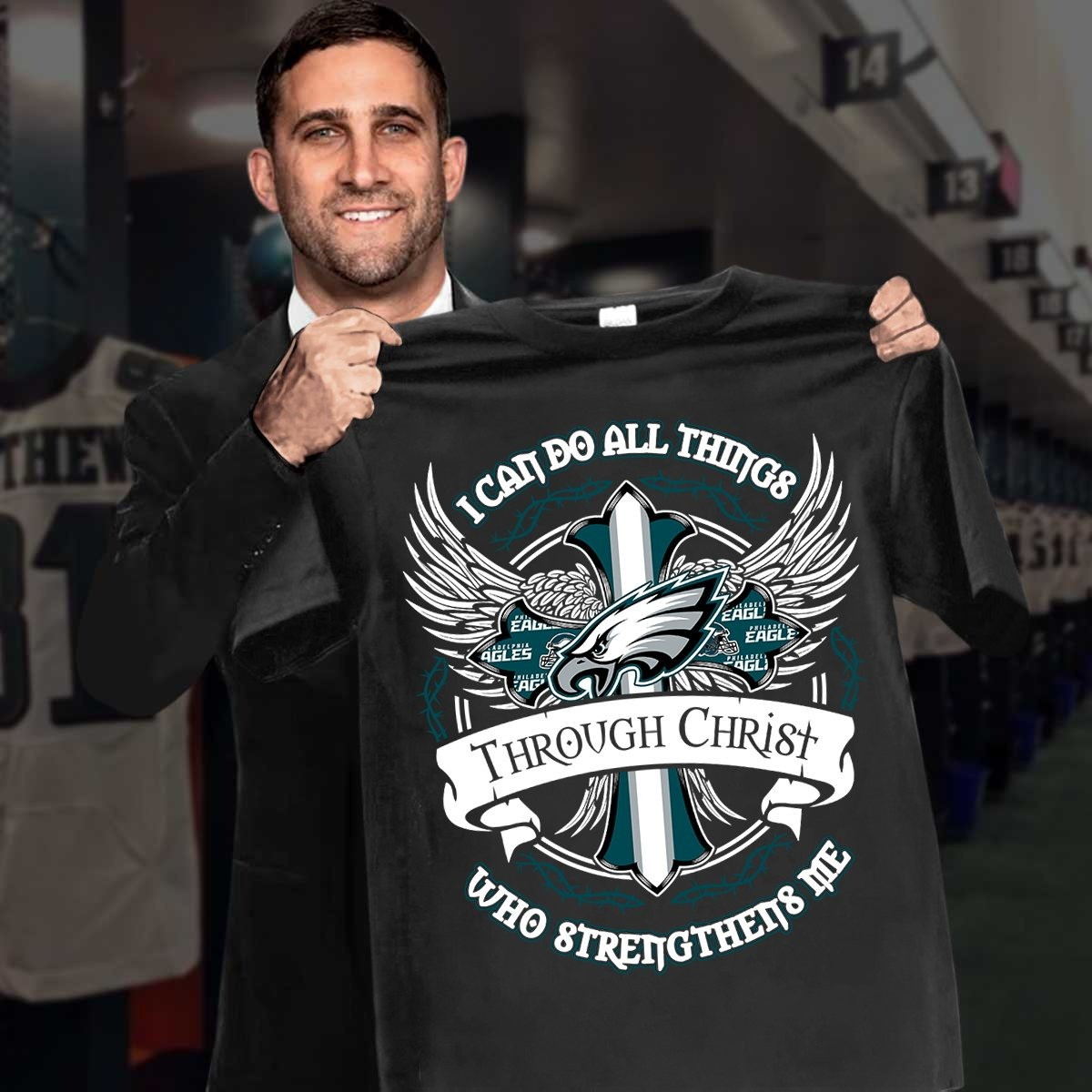Philadelphia Eagles Faith Shirt I Can Do All Things Through Christ Gifts For Eagles Fans Oregontrailrvpk Shirt