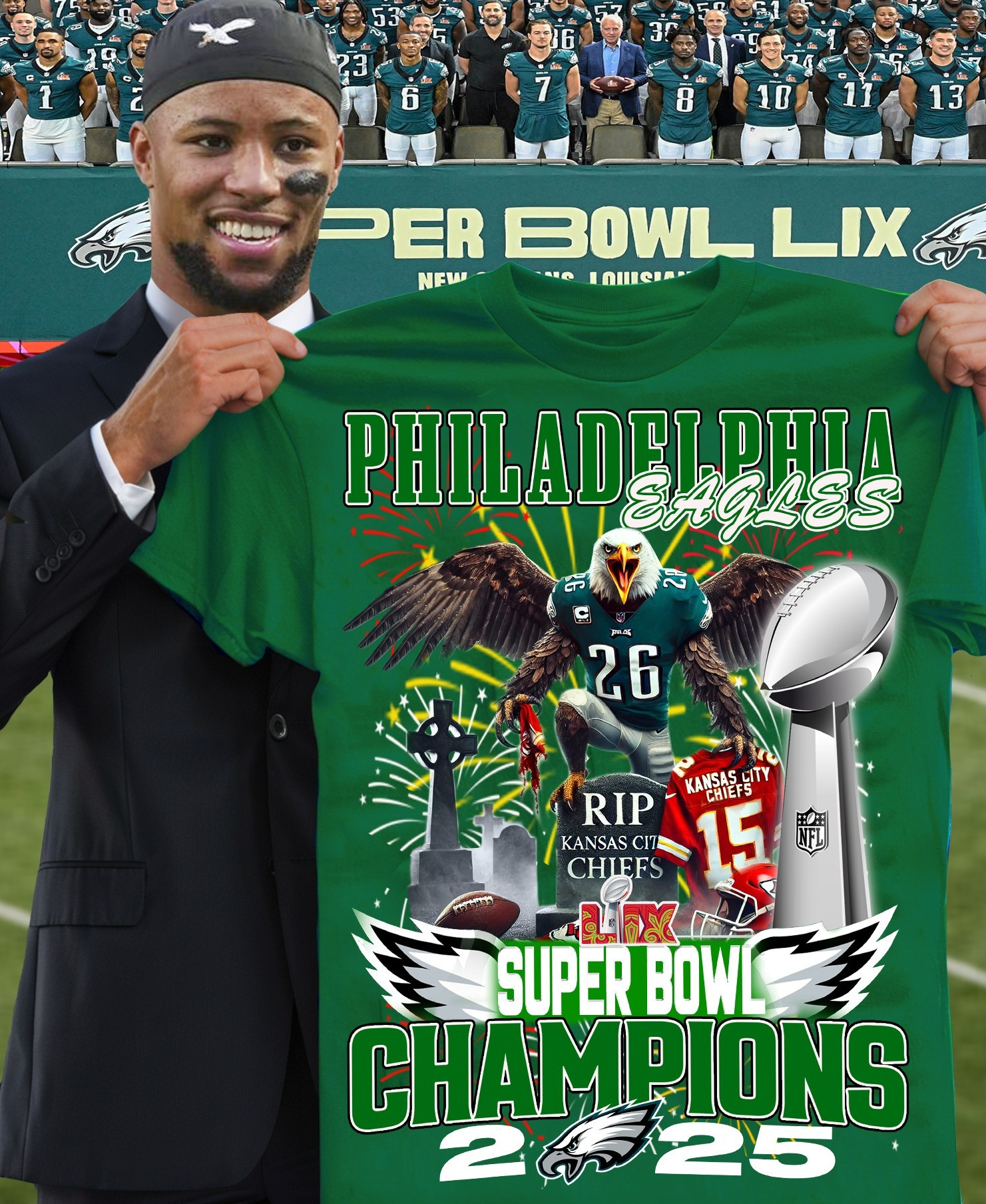 Philadelphia Eagles Lix Super Bowl Champions 2025 T-Shirt For Eagles Die Hard Fans Oregontrailrvpk Shirt