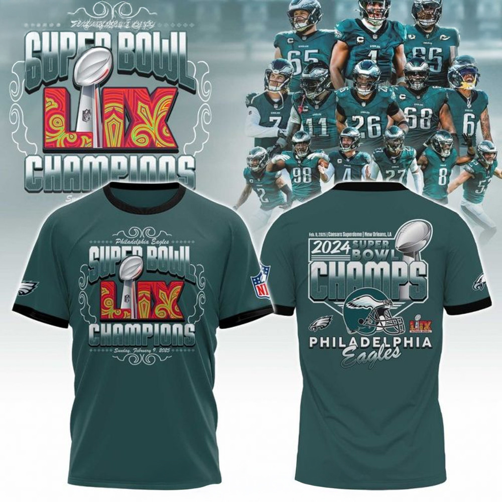 Philadelphia Eagles NFL Super Bowl LIX Champions Limited T-Shirt Unique Gifts For Football Fans Oregontrailrvpk Shirt