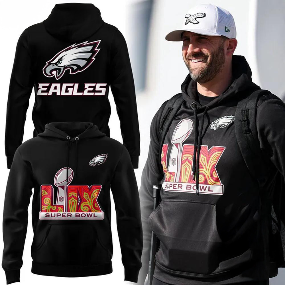Philadelphia Eagles Super Bowl LIX 2025 Champions Hoodie Football Lover