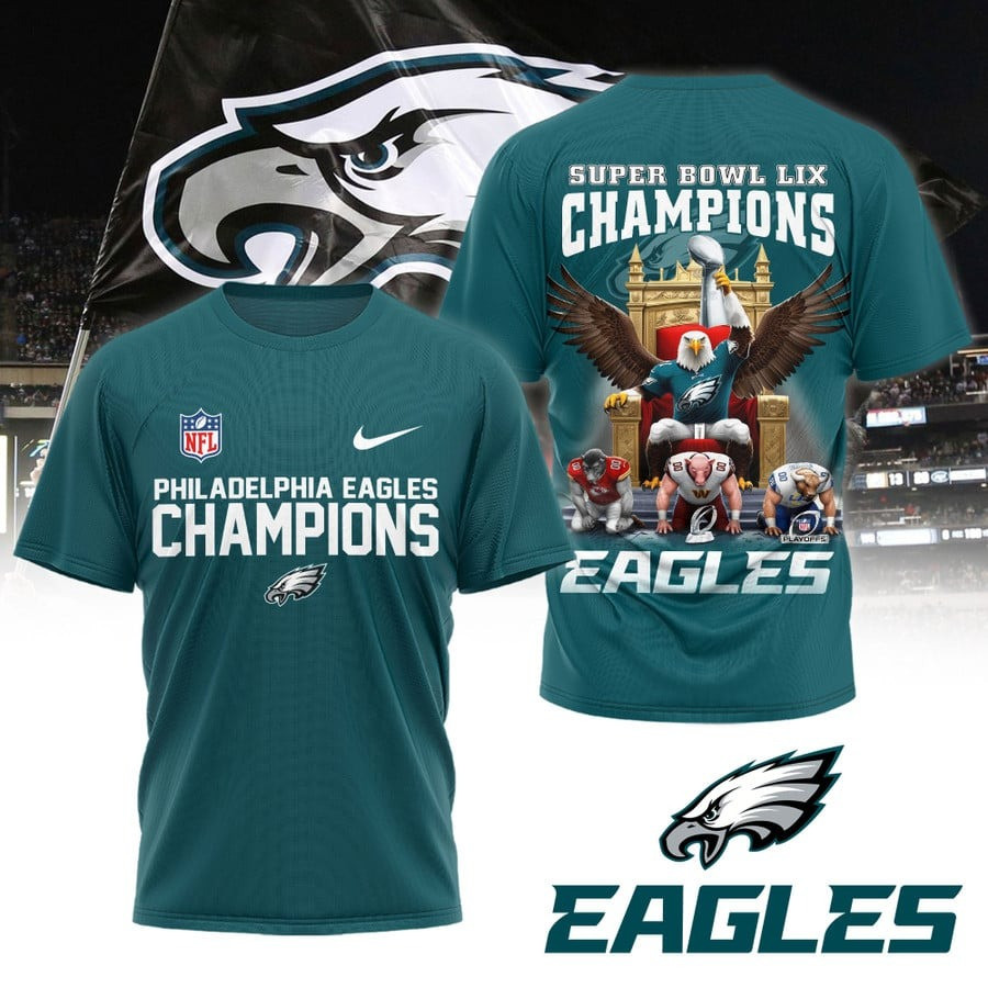 Philadelphia Eagles Super Bowl LIX Champions T-Shirt NFL Eagles Championship Fan Merch Oregontrailrvpk Shirt