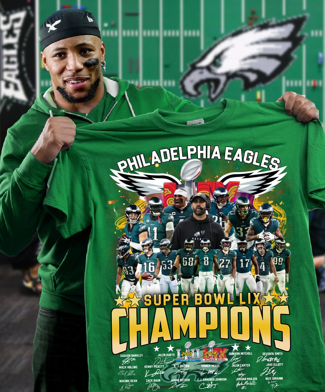 Philadelphia Eagles Super Bowl LIX Champions T-Shirt Presents For Football Fans Oregontrailrvpk Shirt