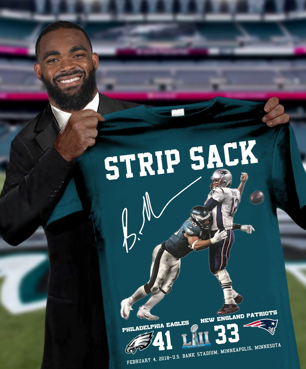 Philadelphia Eagles VS New England Patriots Strip Back T-Shirt For Football Fans Oregontrailrvpk Shirt