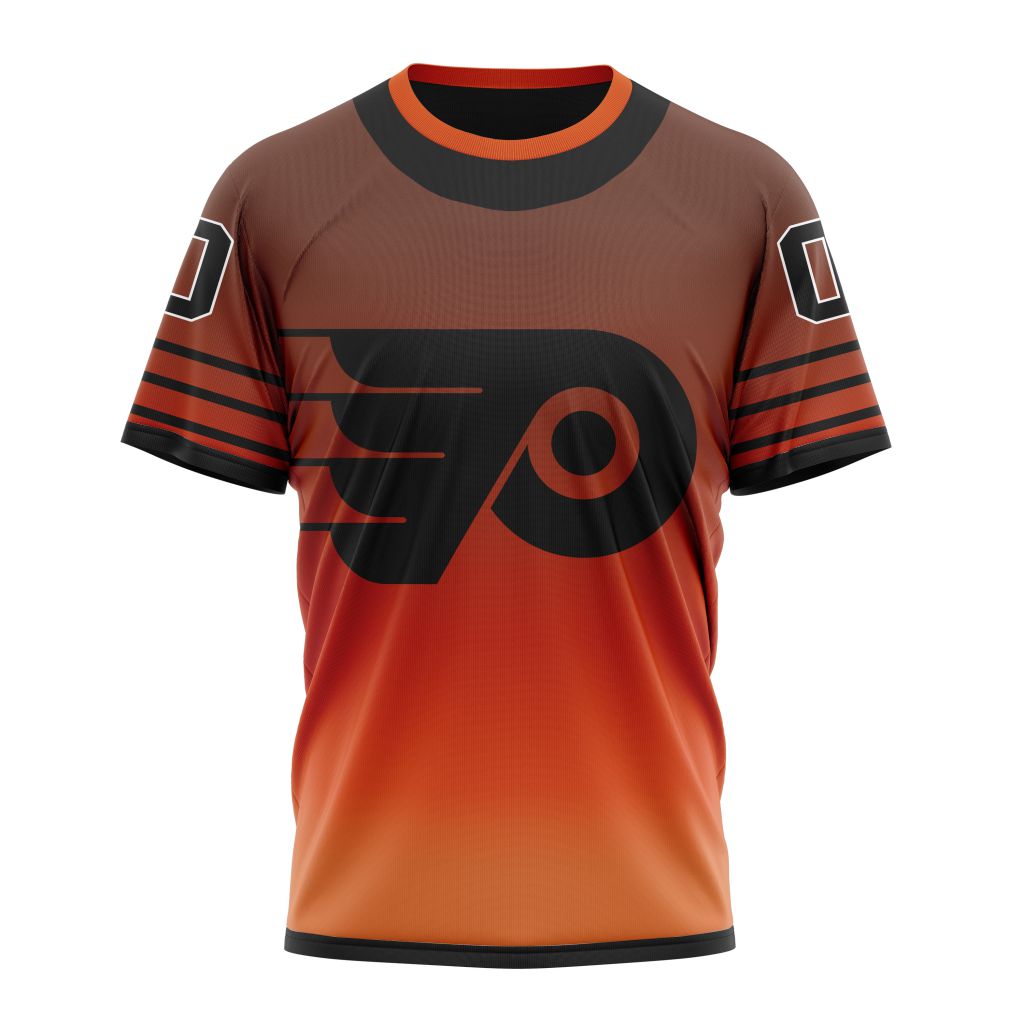 Philadelphia Flyers New Gradient Series Concept Personalized Name And Number T-Shirt Oregontrailrvpk Shirt