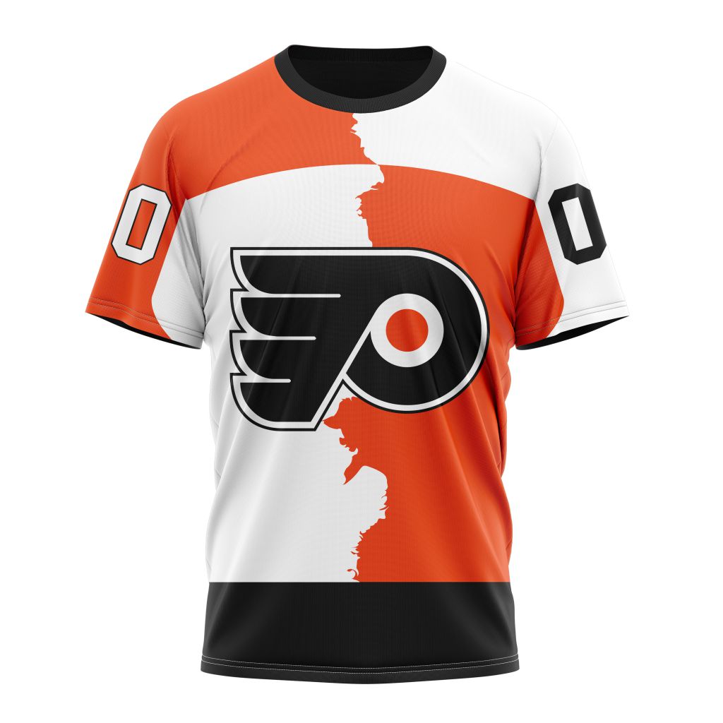 Philadelphia Flyers Personalize 2023 Home Mix Away Kits Personalized Name And Number T-Shirt Oregontrailrvpk Shirt