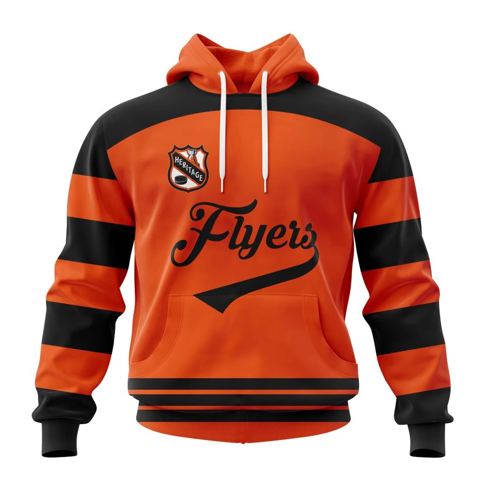 Philadelphia Flyers Personalized Heritage Design All Over Print Hoodie Style 26949