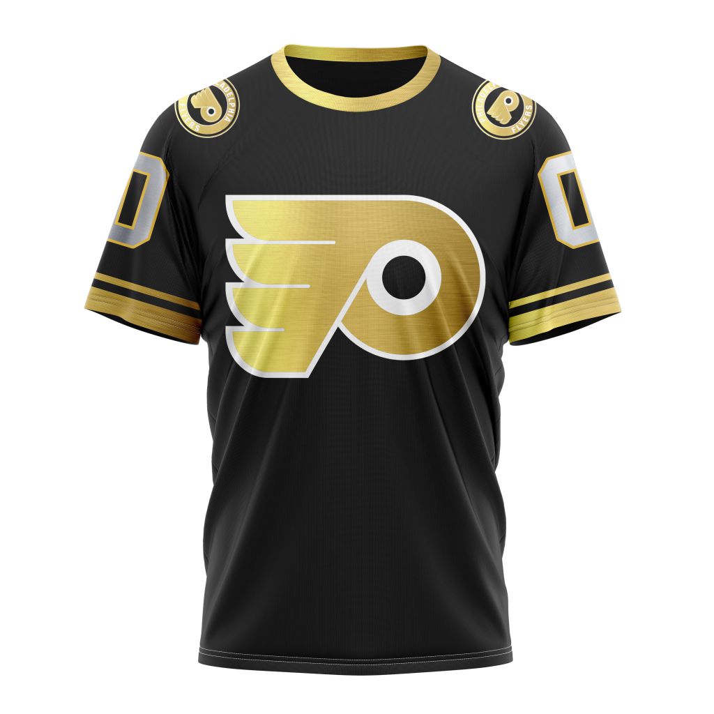 Philadelphia Flyers Special Black And Gold Design 01 Personalized Name And Number T-Shirt Oregontrailrvpk Shirt