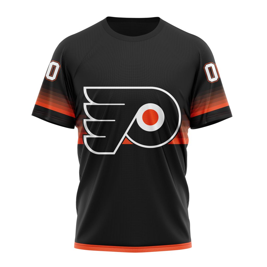 Philadelphia Flyers Special Black And Gradient Design Personalized Name And Number T-Shirt Oregontrailrvpk Shirt