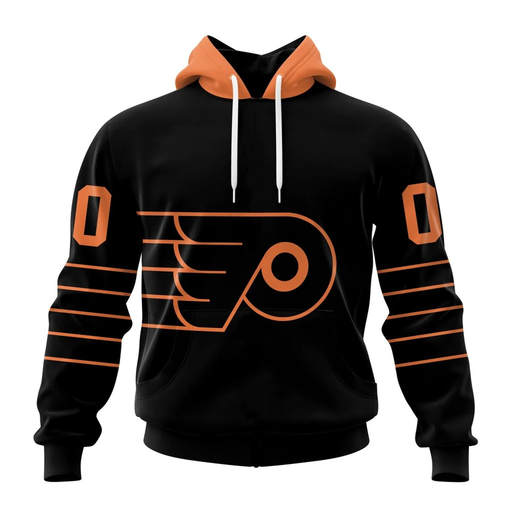 Philadelphia Flyers Special Blackout Design All Over Print Hoodie Style 50458