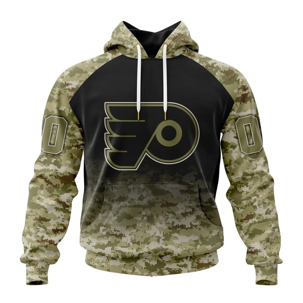 Philadelphia Flyers Special Camo Design For Veterans Day All Over Print Hoodie Style 19388