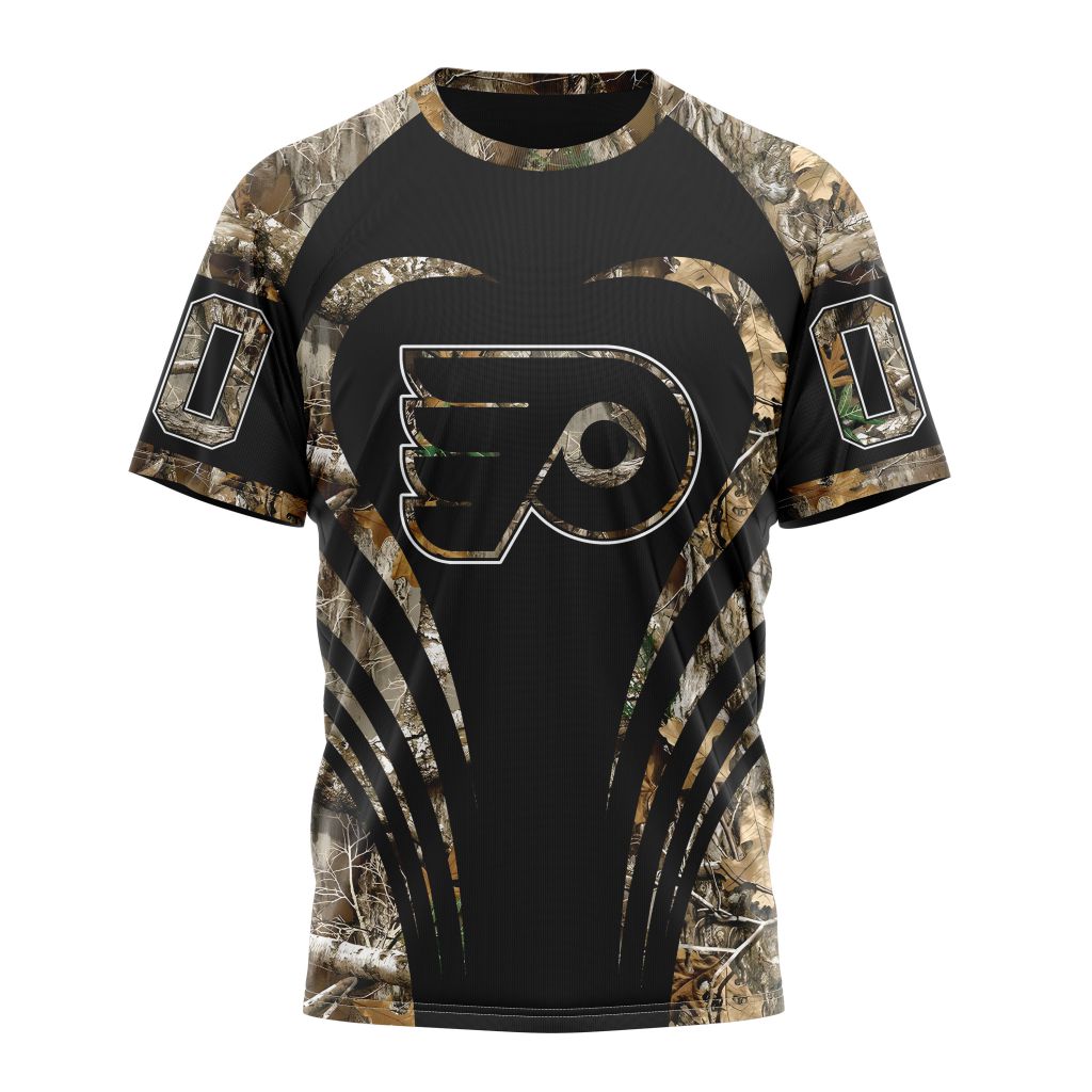 Philadelphia Flyers Special Camo Hunting Personalized Name And Number T-Shirt Oregontrailrvpk Shirt