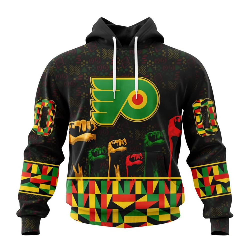 Philadelphia Flyers Special Design Celebrate Black History Month All Over Print Hoodie Style 16785