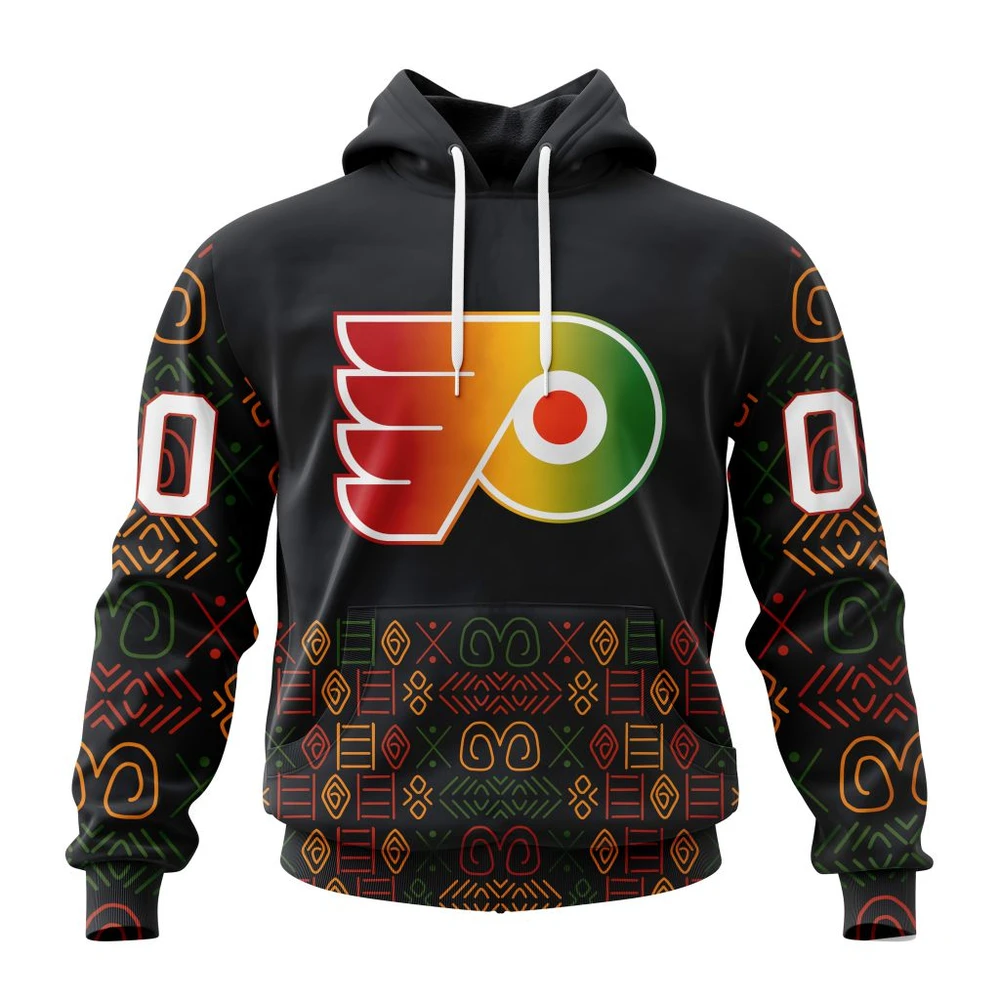 Philadelphia Flyers Special Design For Black History Month All Over Print Hoodie Style 77077