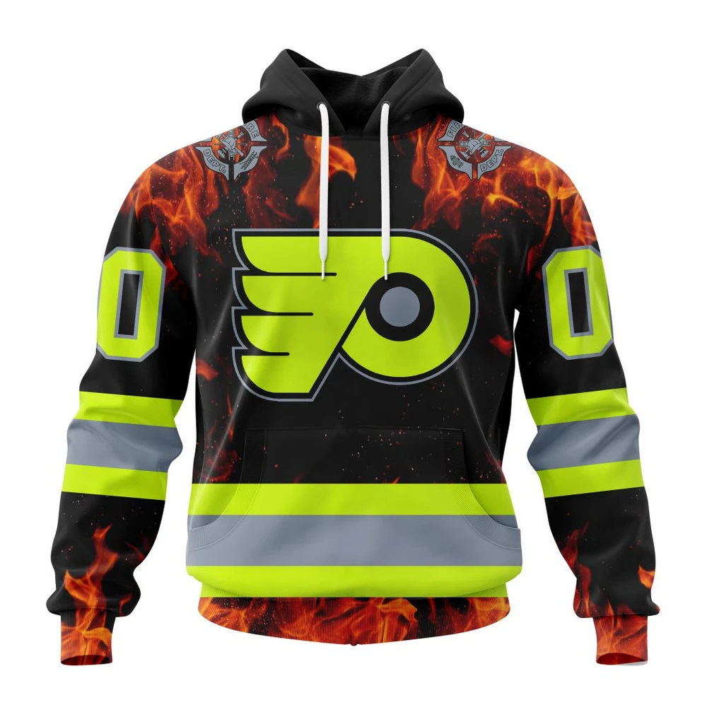Philadelphia Flyers Special Design Honoring Firefighters All Over Print Hoodie Style 59694