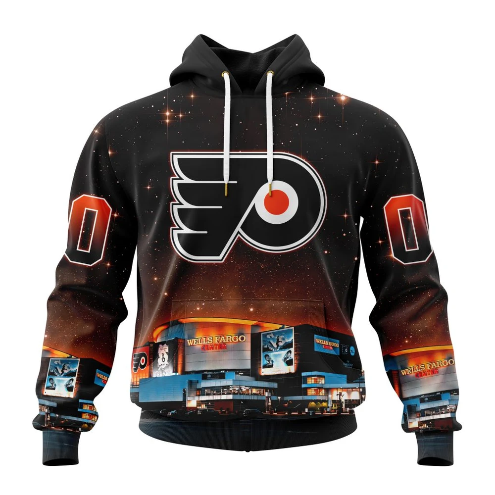 Philadelphia Flyers Special Design With Wells Fargo Center All Over Print Hoodie Style 34052