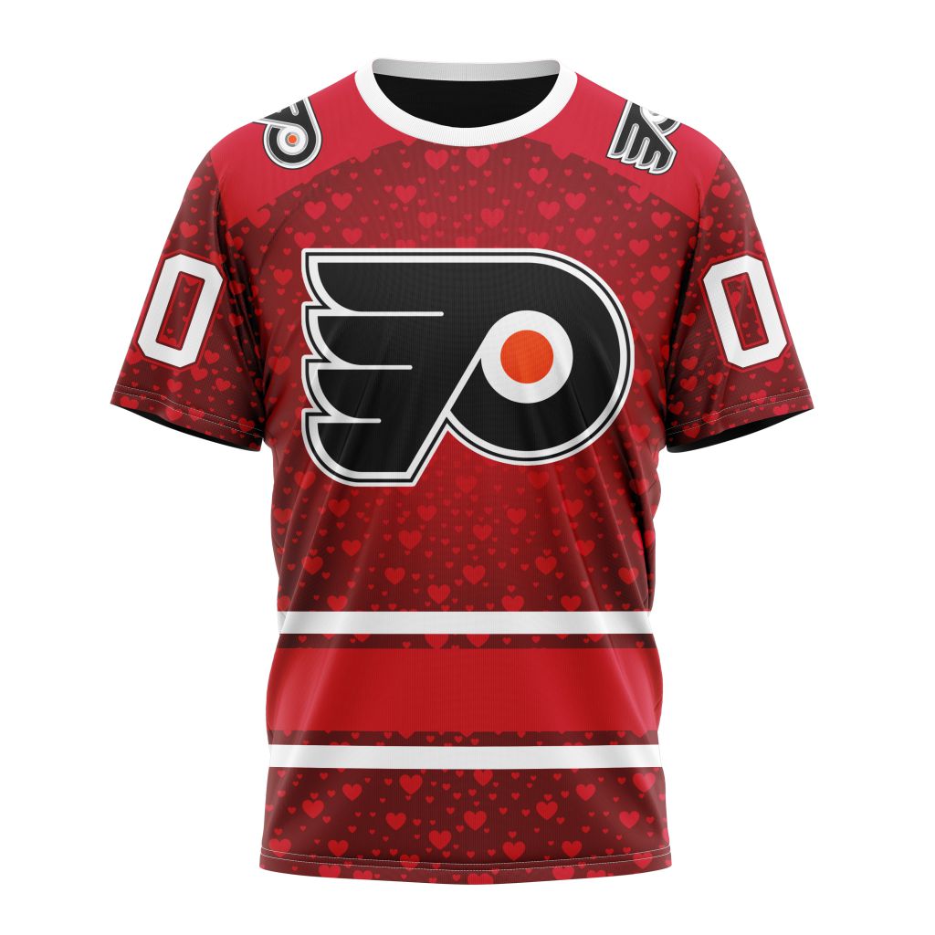 Philadelphia Flyers Special Gift For Valentines Day 01 Personalized Name And Number T-Shirt Oregontrailrvpk Shirt